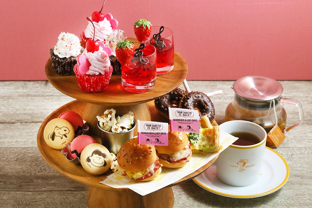 PEANUTS Cafe 中目黒、PEANUTS DINER 横浜で提供する「ティーパーティーセット」